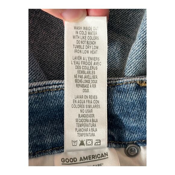 Good American shorts Good Curve high waist denim plus size 18 - Picture 5 of 5